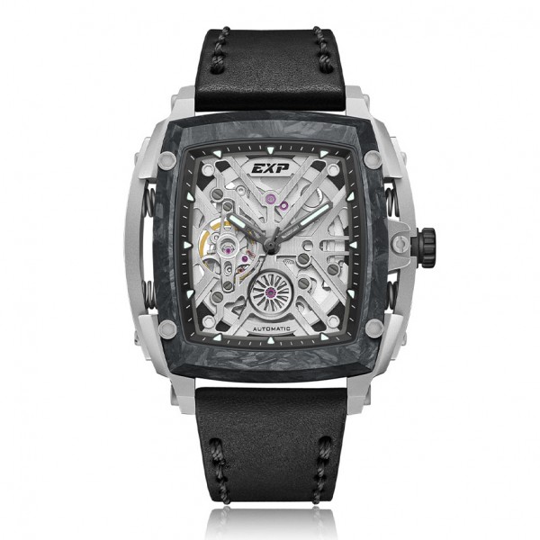 Expedition 3008 Silver White Automatic Titanium Carbon Bezel Limited Edition MALTEPSLBA