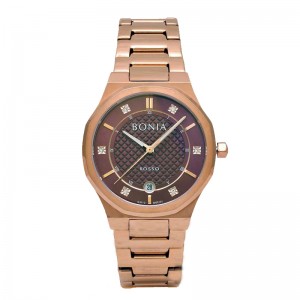 Bonia BR191-2565 Rosegold Brown New