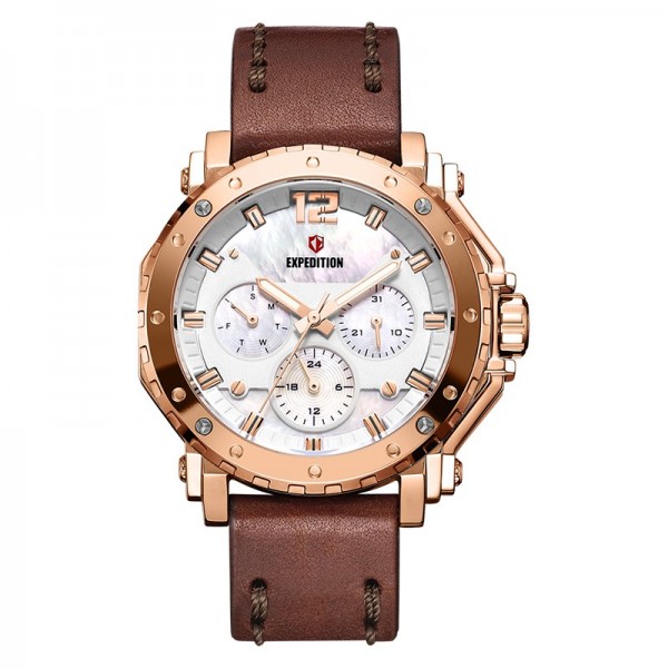 Expedition 6402 Rosegold White Leather Lady BFLRGSL Expedition 6402 Rosegold White Leather Lady BFLRGSL
