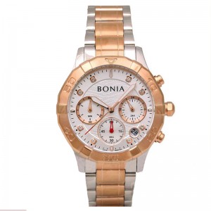 Bonia BR193-2617C Silver Rosegold White New