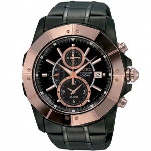 Seiko SNAD03 SNAD03P1 Black Rosegold