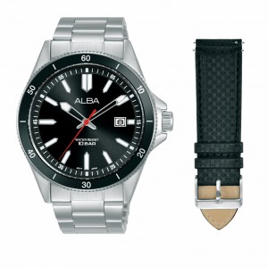 Alba AS9V37X2 Silver Black Steel