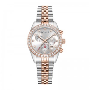 Bonia BNB10842-2617S Silver Rosegold White