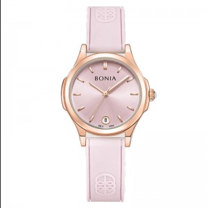 Bonia BNB10868-2572 Rosegold Purple Rubber