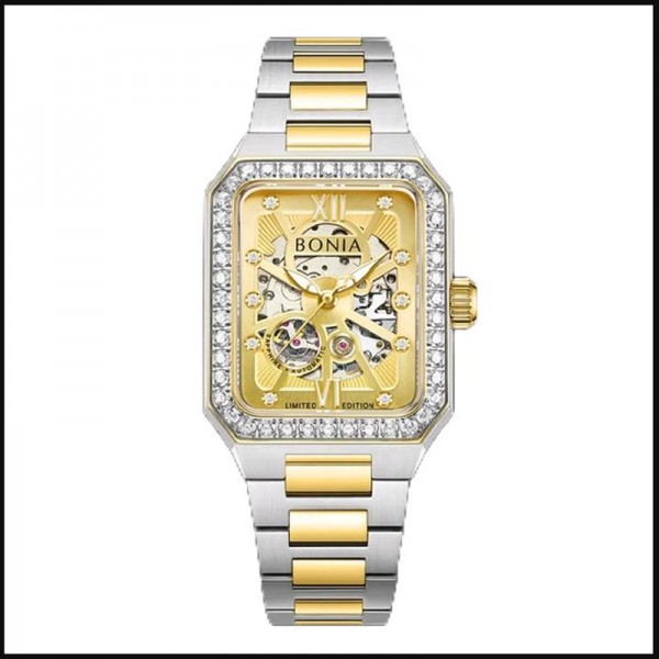 Bonia B10927-2123LE Silver Gold Limited Edition 