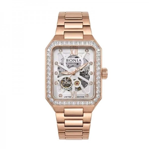 Bonia B10927-2513LE Rosegold White Limited Edition 