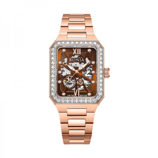 Bonia B10927-2543LE Rosegold Brown Limited Edition 