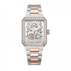 Bonia B10927-2613LE Silver Rosegold Limited Edition 