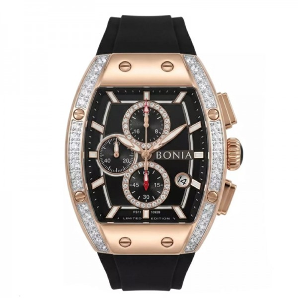 Bonia B10928-2532LE Rosegold Black Limited Edition