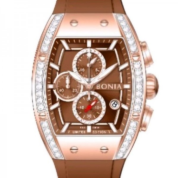 Bonia B10928-2542LE Rosegold Brown Limited Edition