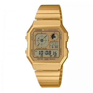 Casio A130WEG-9ADF Gold Steel Band