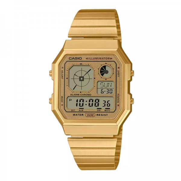 Casio A130WEG-9ADF Gold Steel Band