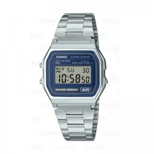 Casio A158WEA-2DF Silver Blue