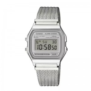 Casio A158WEM-7DF Stainless Steel Band