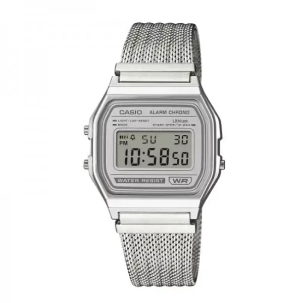 Casio A158WEM-7DF Stainless Steel Band Casio A158WEM-7DF Stainless Steel Band