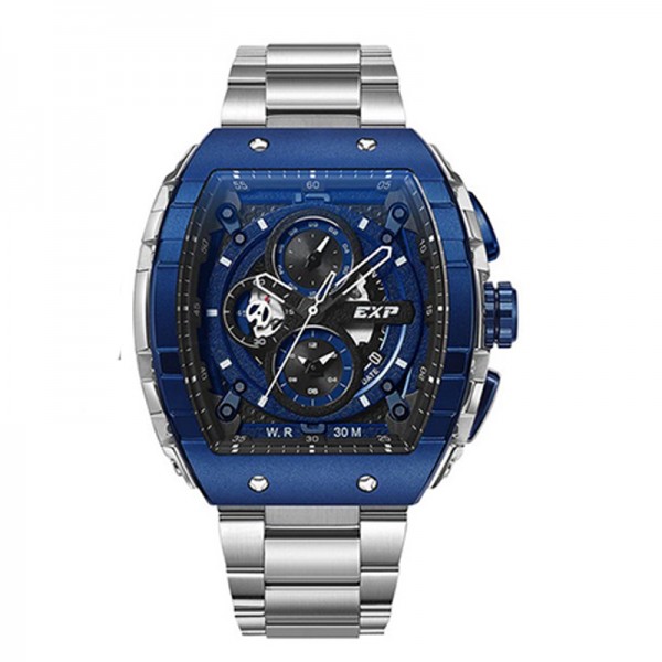 Expedition 6782 Silver Blue Ring Steel MCBTUBU