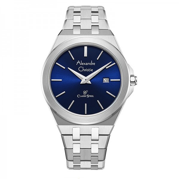 Alexandre Christie AC 8700 Silver Blue Man MDBSSBU Alexandre Christie AC 8700 Silver Blue Man MDBSSBU