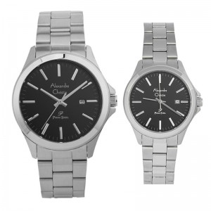 alexandre christie ac 1026 Silver Black Couple