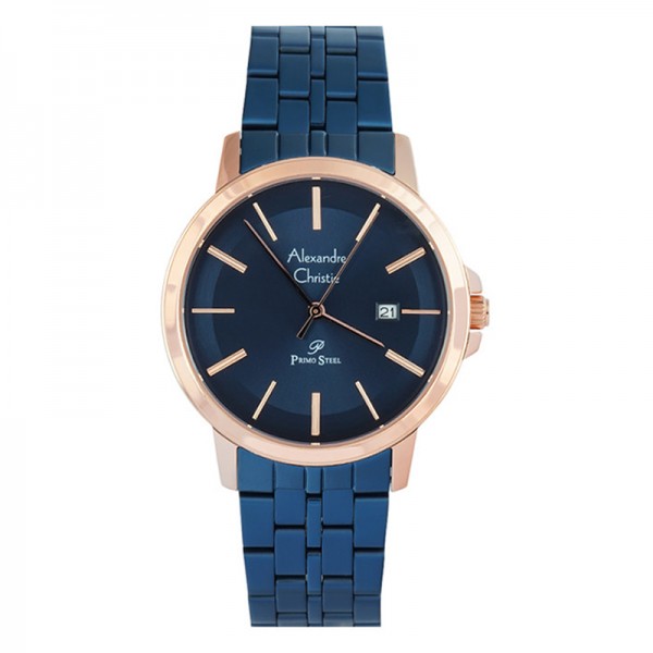 Alexandre Christie AC 1036 Rosegold Blue Man MDBURBU Alexandre Christie AC 1036 Rosegold Blue Man MDBURBU