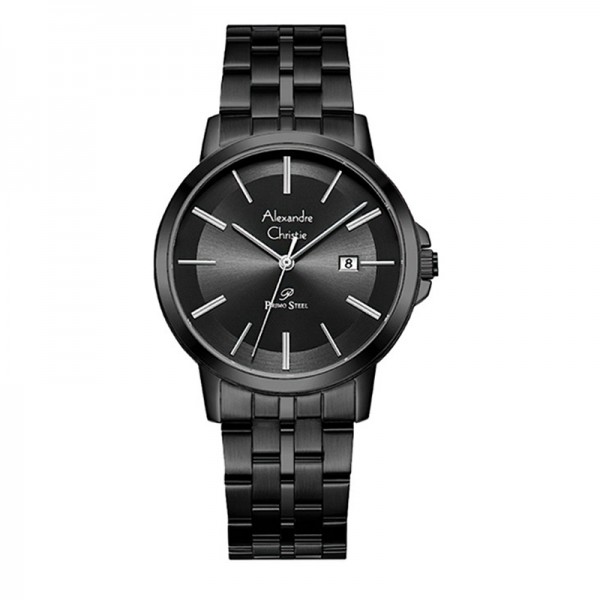 Alexandre Christie AC 1036 Full Black Silver Tick MDBIPBASL Alexandre Christie AC 1036 Full Black Silver Tick MDBIPBASL