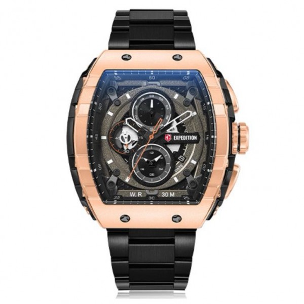 Expedition 6782 Rosegold Black Man Steel MCBBRBA