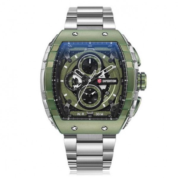 Expedition 6782 Silver Green Man Steel MCBTOGN Expedition 6782 Silver Green Man Steel MCBTOGN