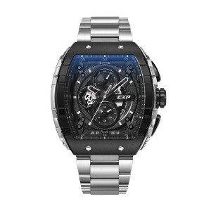 Expedition 6782 Silver Black Ring Man Steel MCBTBBASL