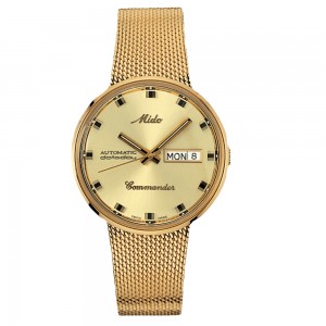 MIDO Commander 1959 M842932213 Gold Sand Steel New