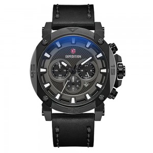 Expedition 6606 Full Black Leather Man MCLIPBASL