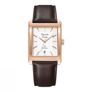 Alexandre Christie AC 1039 Rosegold White Leather Man MDLRGSL