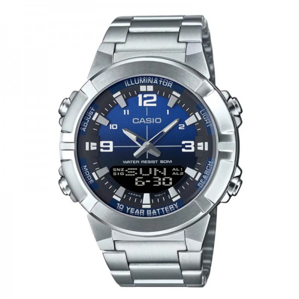 Casio AMW-870ADA-2A1VDF Silver Blue Steel
