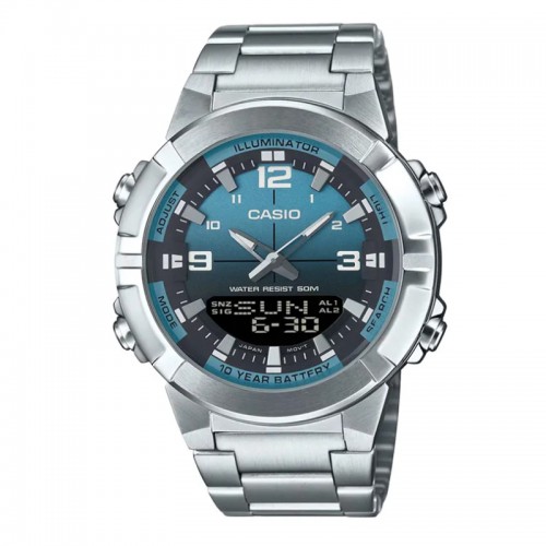 Casio AMW-870DA-2A2VDF Silver Green Steel
