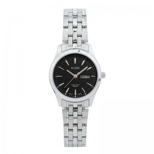 ALBA AN8075X1 AN8075 Silver Black Steel Lady