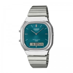 Casio AQ-240E-3ADF Silver Green Vintage