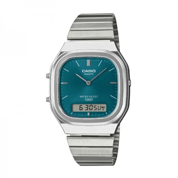 Casio AQ-240E-3ADF Silver Green Vintage Casio AQ-240E-3ADF Silver Green Vintage
