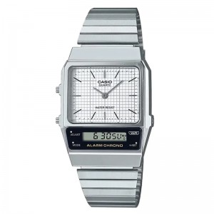 Casio AQ-800E-7ADF Silver White Black