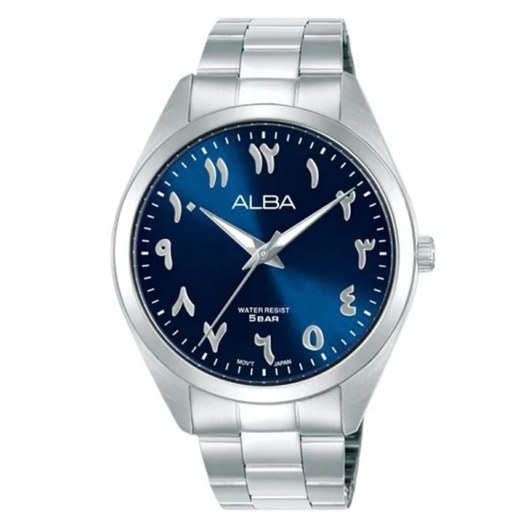 Alba ARX159 ARX159X1 Silver Blue Dial Steel Man Arabic