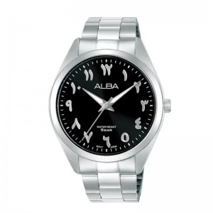 Alba ARX161 ARX161X1 Silver Black Dial Steel Man Arabic