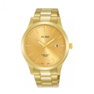 Alba AS9M34 AS9M34X1 Full Gold Steel Man