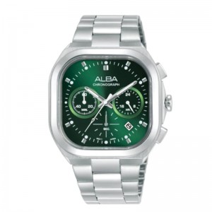 Alba AT3K99X1 AT3K99 Silver Green Chronograph