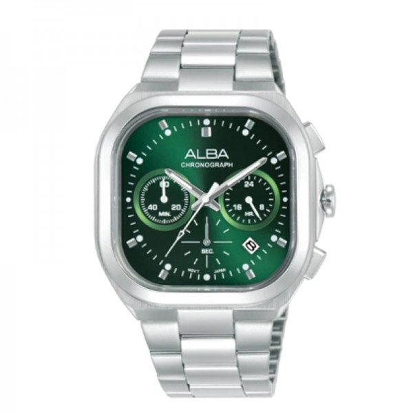 Alba AT3K99X1 AT3K99 Silver Green Chronograph Alba AT3K99X1 AT3K99 Silver Green Chronograph