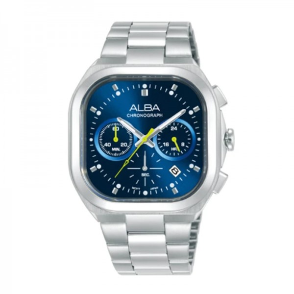 Alba AT3L01X1 AT3L01 Silver Blue Chronograph Alba AT3L01X1 AT3L01 Silver Blue Chronograph
