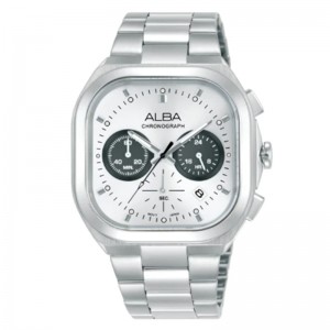 Alba AT3L07X1 AT3L07 Silver White Chronograph