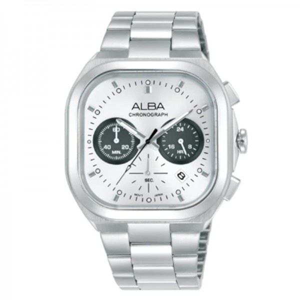 Alba AT3L07X1 AT3L07 Silver White Chronograph Alba AT3L07X1 AT3L07 Silver White Chronograph
