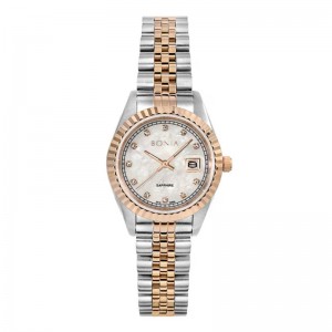 Bonia B10550-4657 Silver Rosegold Steel