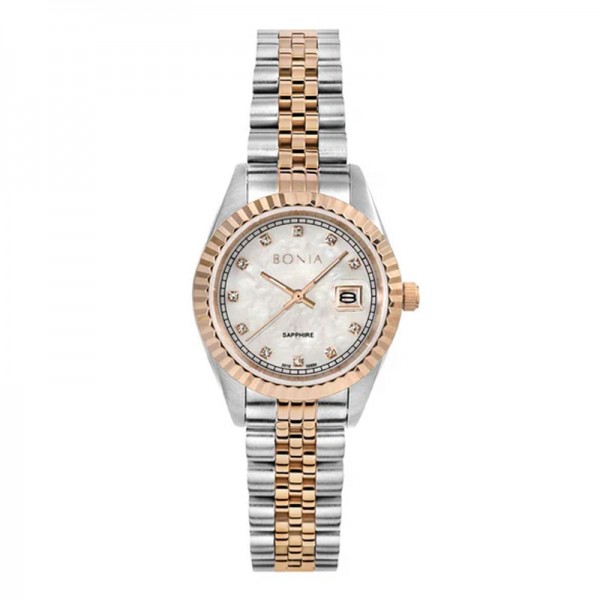 Bonia B10550-4657 Silver Rosegold Steel Bonia B10550-4657 Silver Rosegold Steel