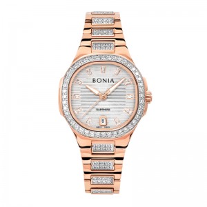 Bonia BNB10833-2517LE Silver Rosegold Limited Edition Automatic