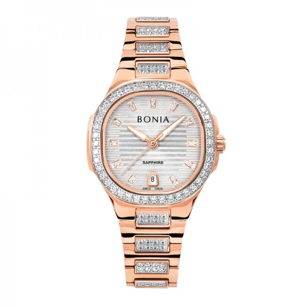 Bonia BNB10833-2517LE Silver Rosegold Limited Edition Automatic