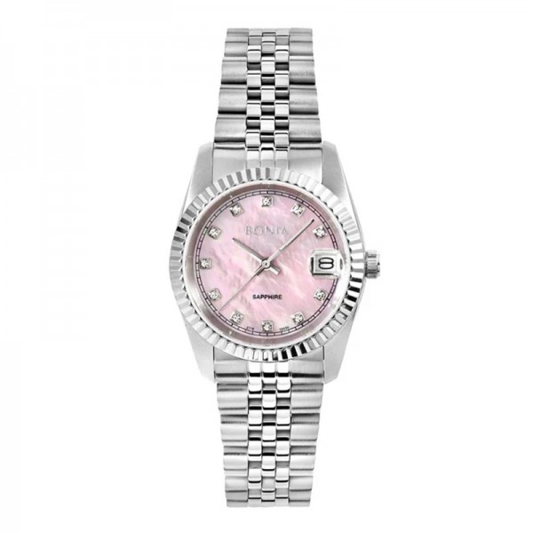 Bonia BNB10550-3377 Silver Pink SAPPHIRE Lady