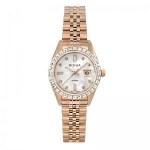 Bonia BNB10553-3557S Rosegold White Sapphire